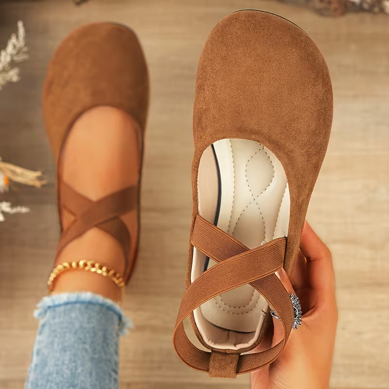 PILAR™ | mocasines cómodos con tiras elásticas cruzadas