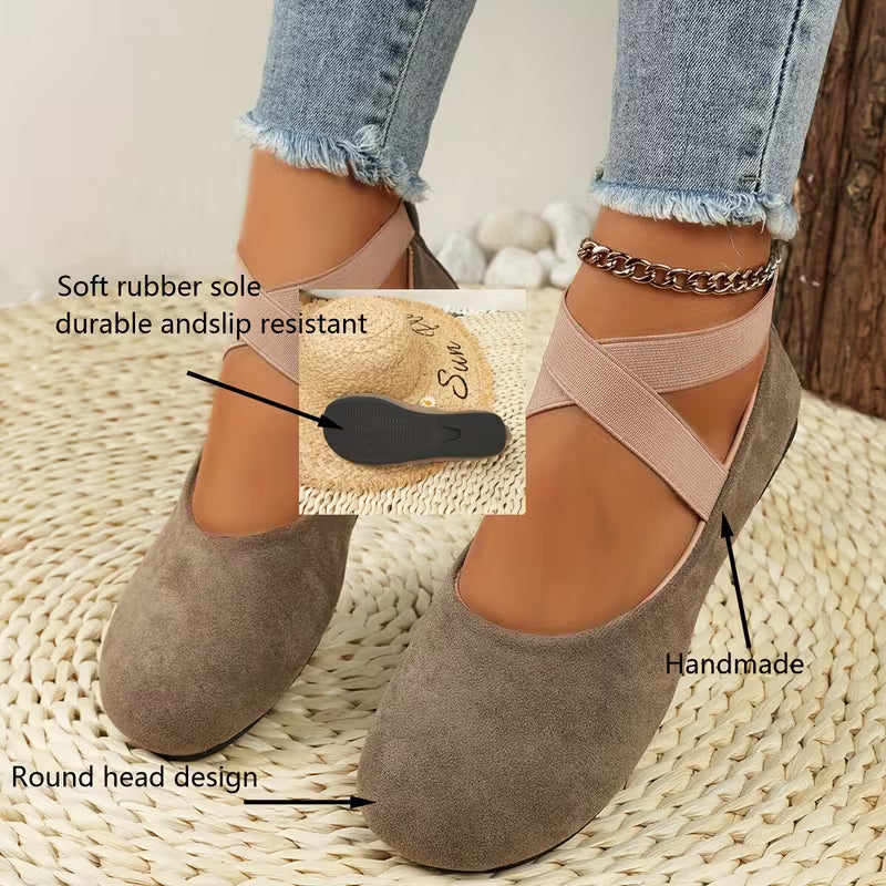 PILAR™ | mocasines cómodos con tiras elásticas cruzadas