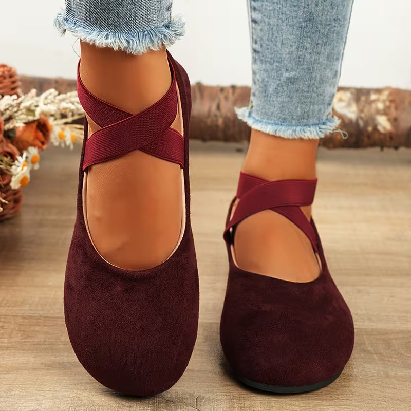 PILAR™ | mocasines cómodos con tiras elásticas cruzadas