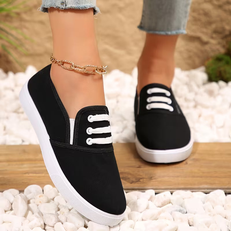 KAREN™ | Mocasines Urbanos de Lona con Cordones
