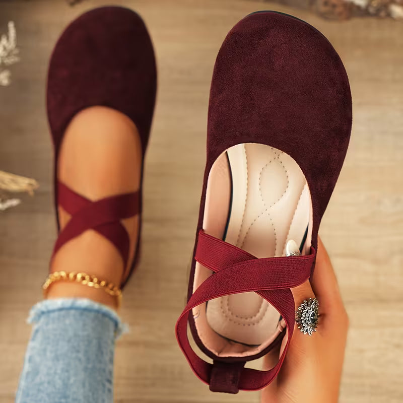 PILAR™ | mocasines cómodos con tiras elásticas cruzadas