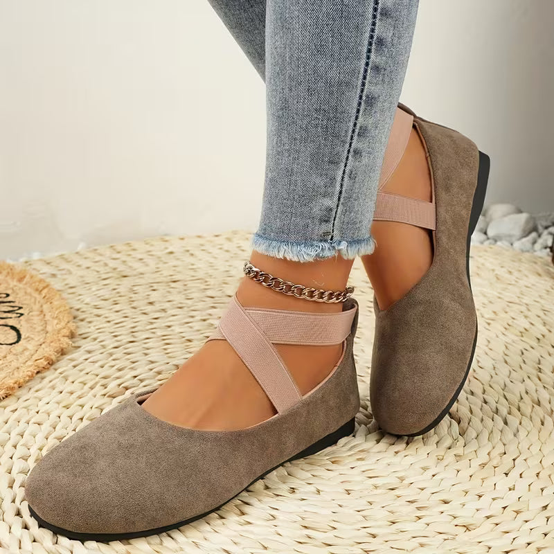 PILAR™ | mocasines cómodos con tiras elásticas cruzadas
