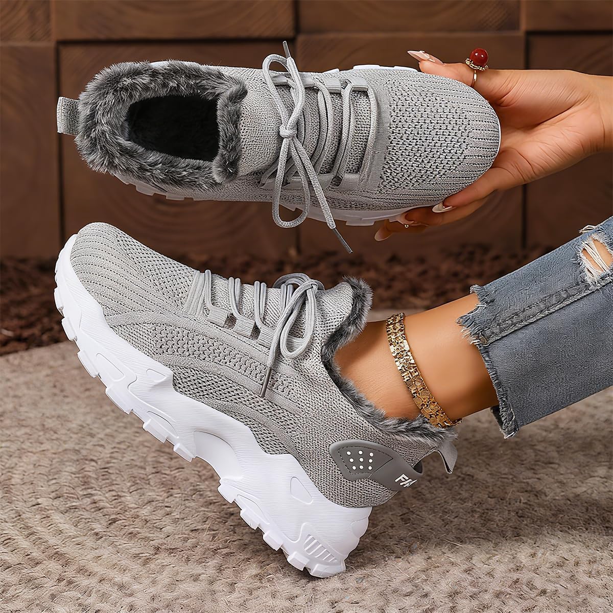 AGUSTINA™ zapatillas abrigadas y antideslizantes con diseño cómodo