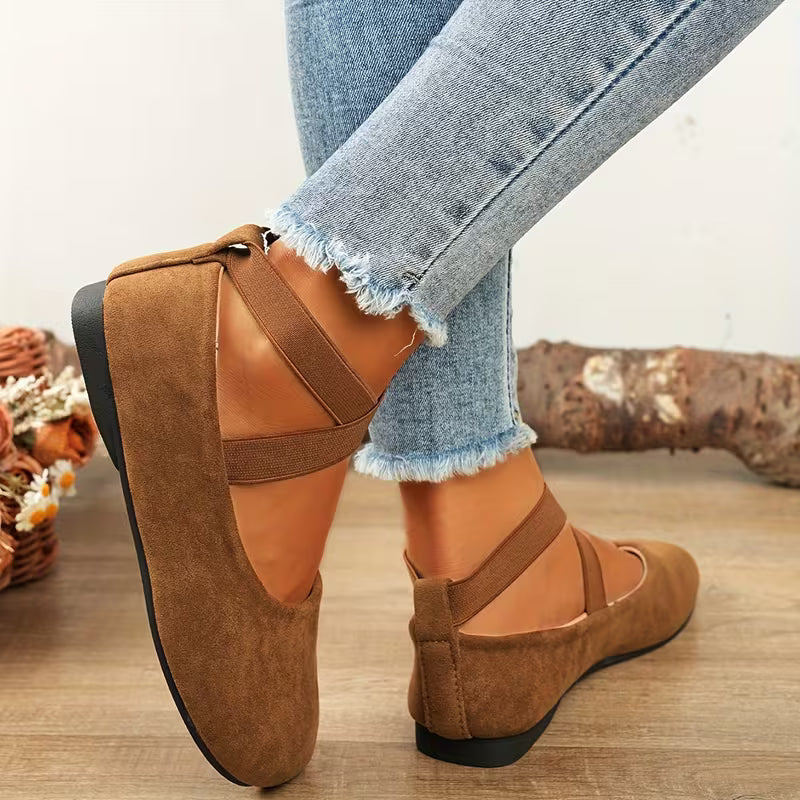 PILAR™ | mocasines cómodos con tiras elásticas cruzadas